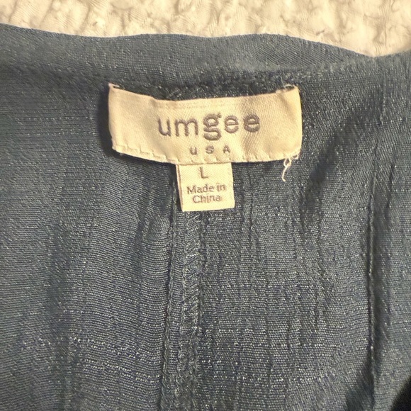 Umgee Solid Overlayer Oversized Tunic Top Dark Grey Size Large - Picture 5 of 8